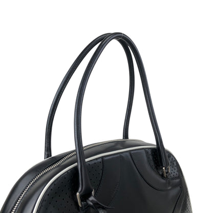 PRADA Padlock Small Boston bag Handbag Black Vintage vcg8wk