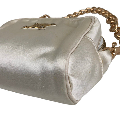 CELINE Triomphe Nylon Chain Mini Bag Shoulder bag Beige Vintage Old Celine x2he8t