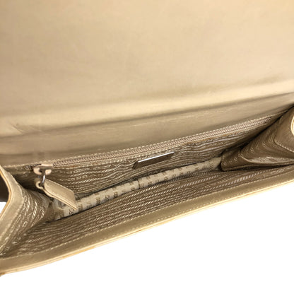 PRADA Leather Hobo bag Shoulder bag Handbag  Cream Vintage Old iw335a