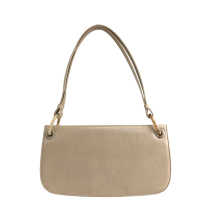 PRADA Leather Hobo bag Shoulder bag Handbag  Cream Vintage Old iw335a