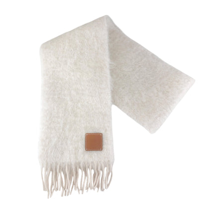 LOEWE Anagram Scarf White Vintage pp8xvk