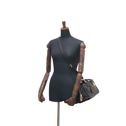 LOEWE Amazona28 Anagram Handbag Boston bag Black Vintage 4ve2yy