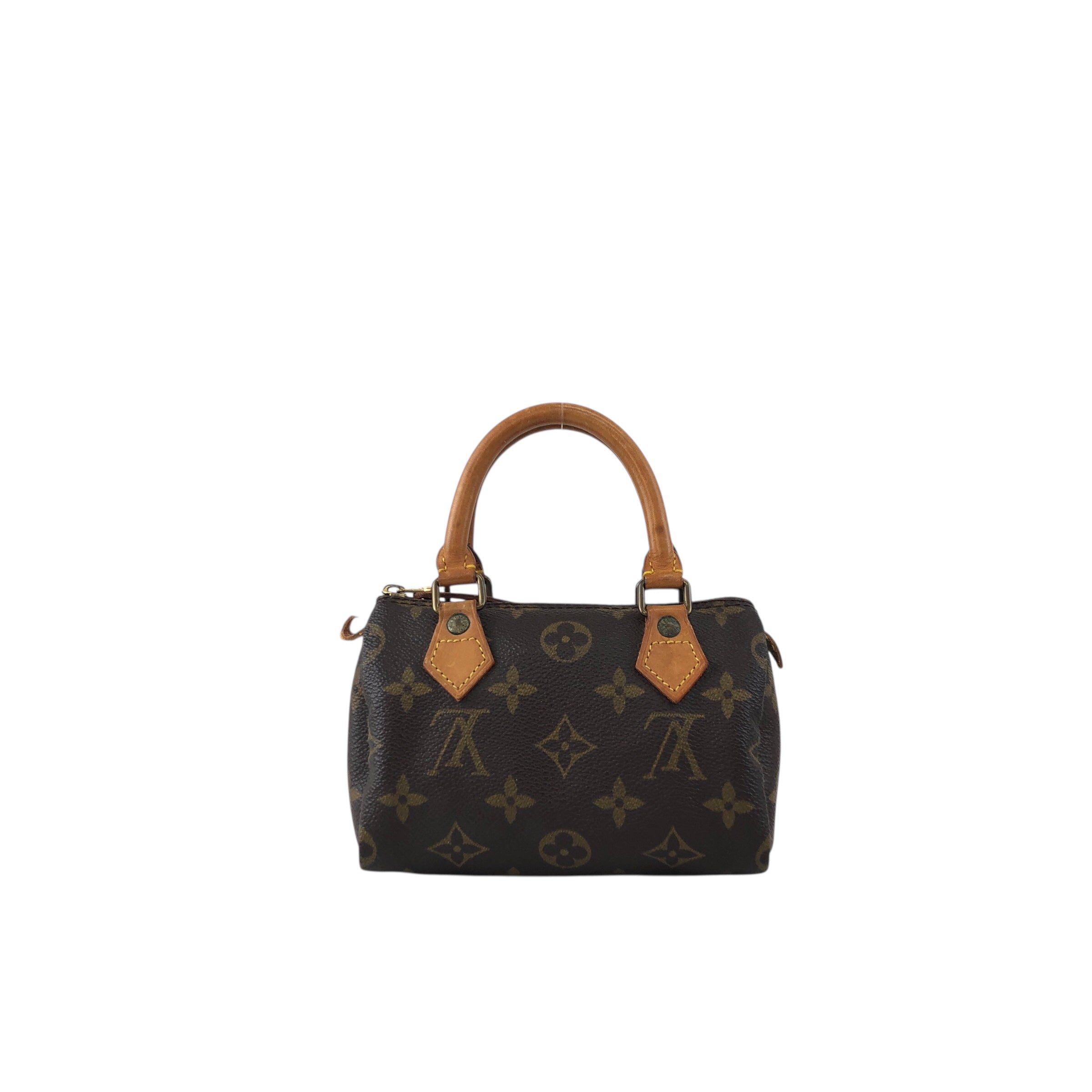 LOUIS VUITTON Monogram Small Handbag Brown M41534 Vintage u7aexk