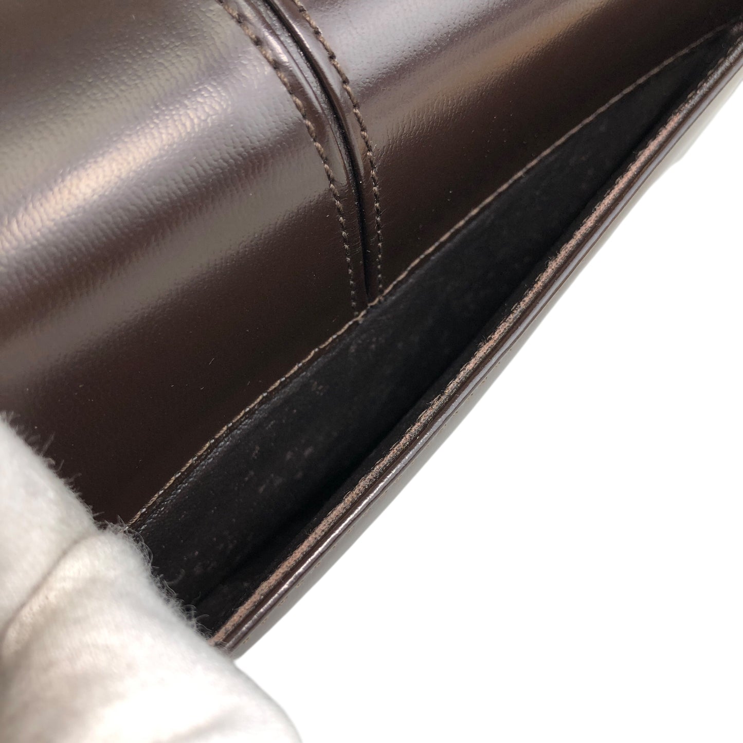 Yves Saint Laurent YSL Logo Top Handle Handbag Brown Vintage 3bhgkg