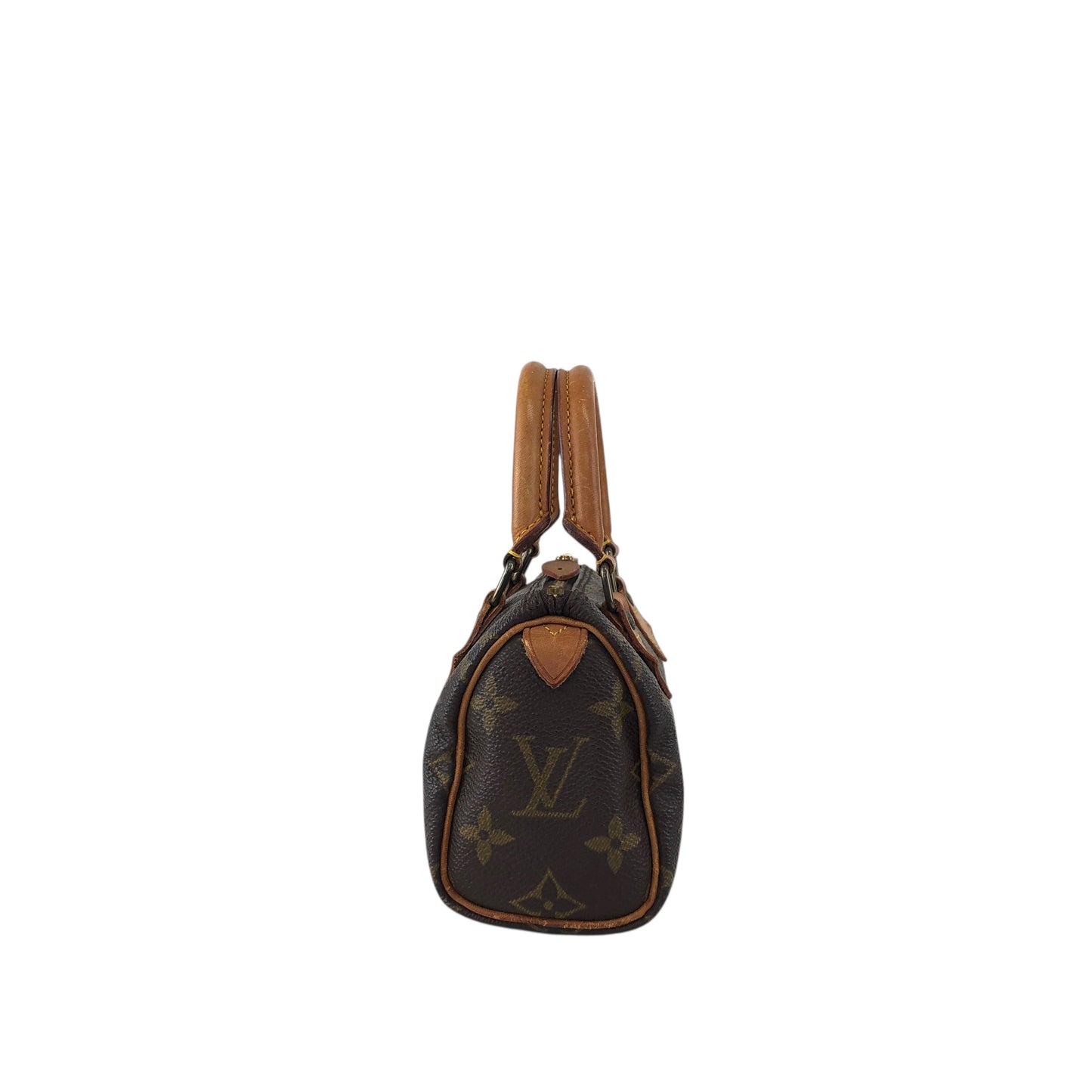 LOUIS VUITTON Monogram Small Handbag Brown M41534 Vintage u7aexk