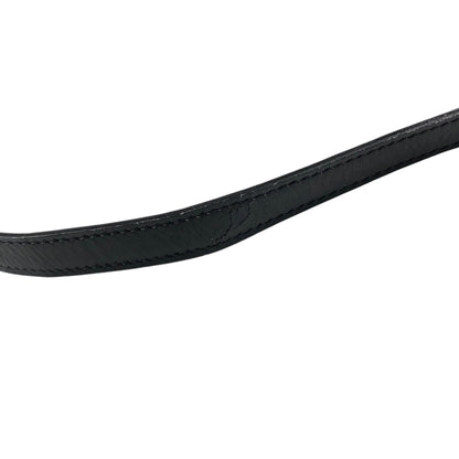 CELINE Front Buckle Leather Shoulder bag Black Vintage m4ezj3