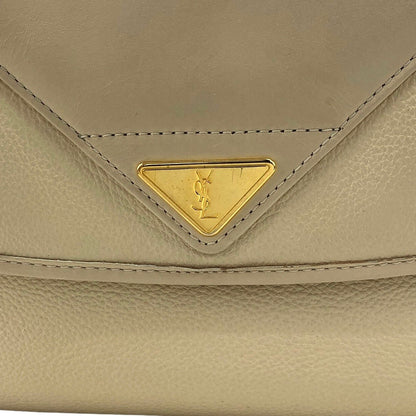 Yves Saint Laurent YSL 標誌單肩包白色復古 27p47c