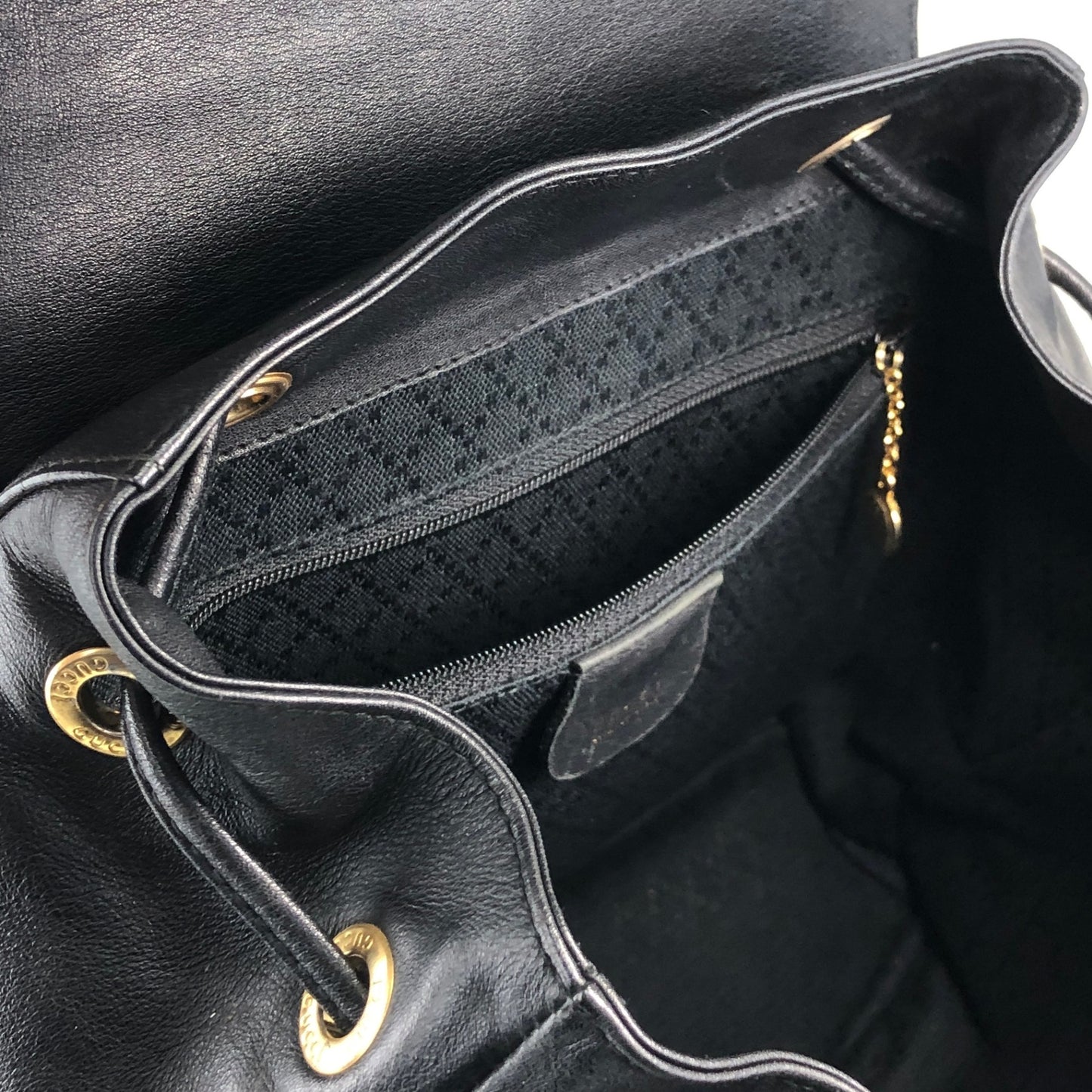 GUCCI Bamboo Backpack Black Vintage thtsm7