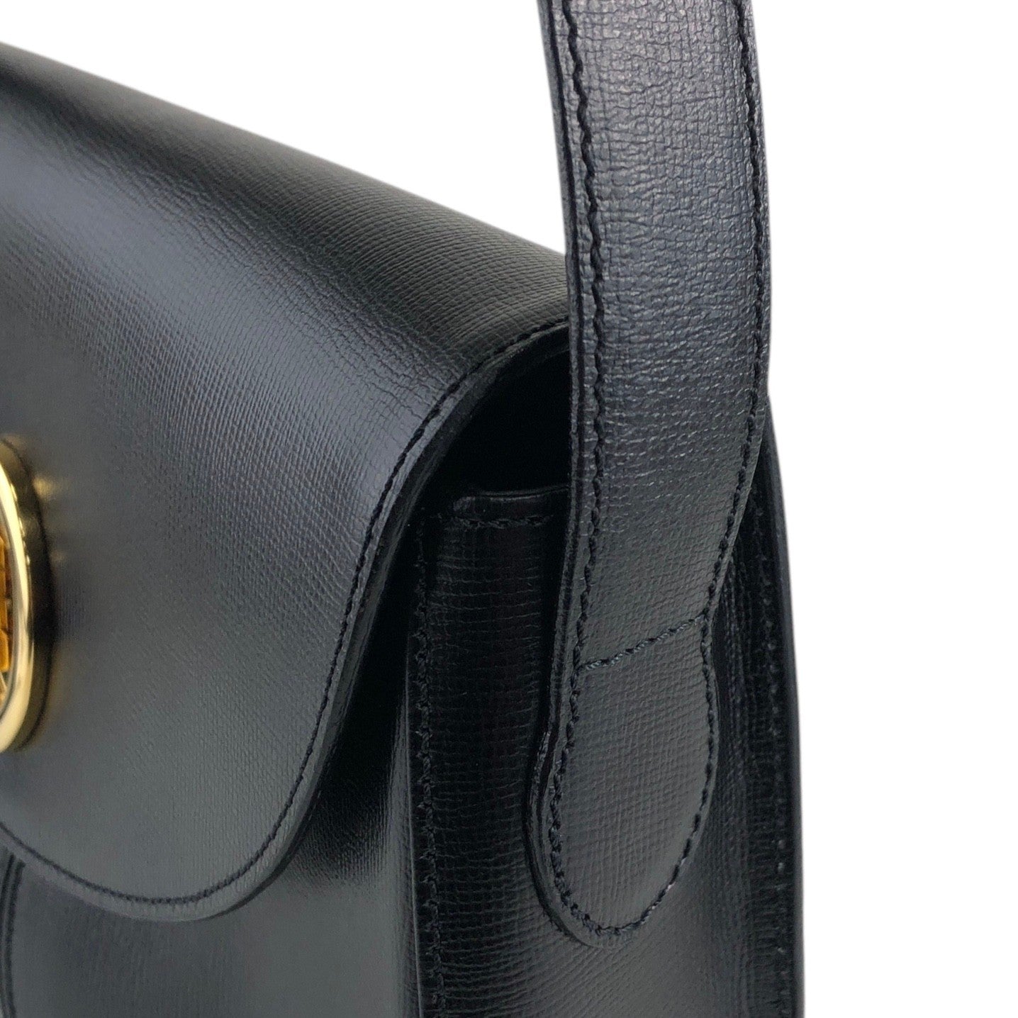 Christian Dior CD Logo Turn Lock Shoulder bag Black Vintage wnak6u