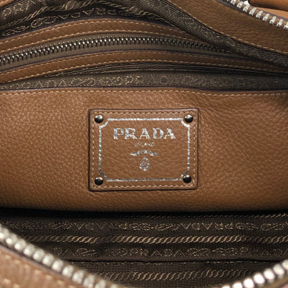 PRADA VITELLO PHENIX Two-way Handbag Shoulder bag Brown BL0805 Vintage 2rpjby