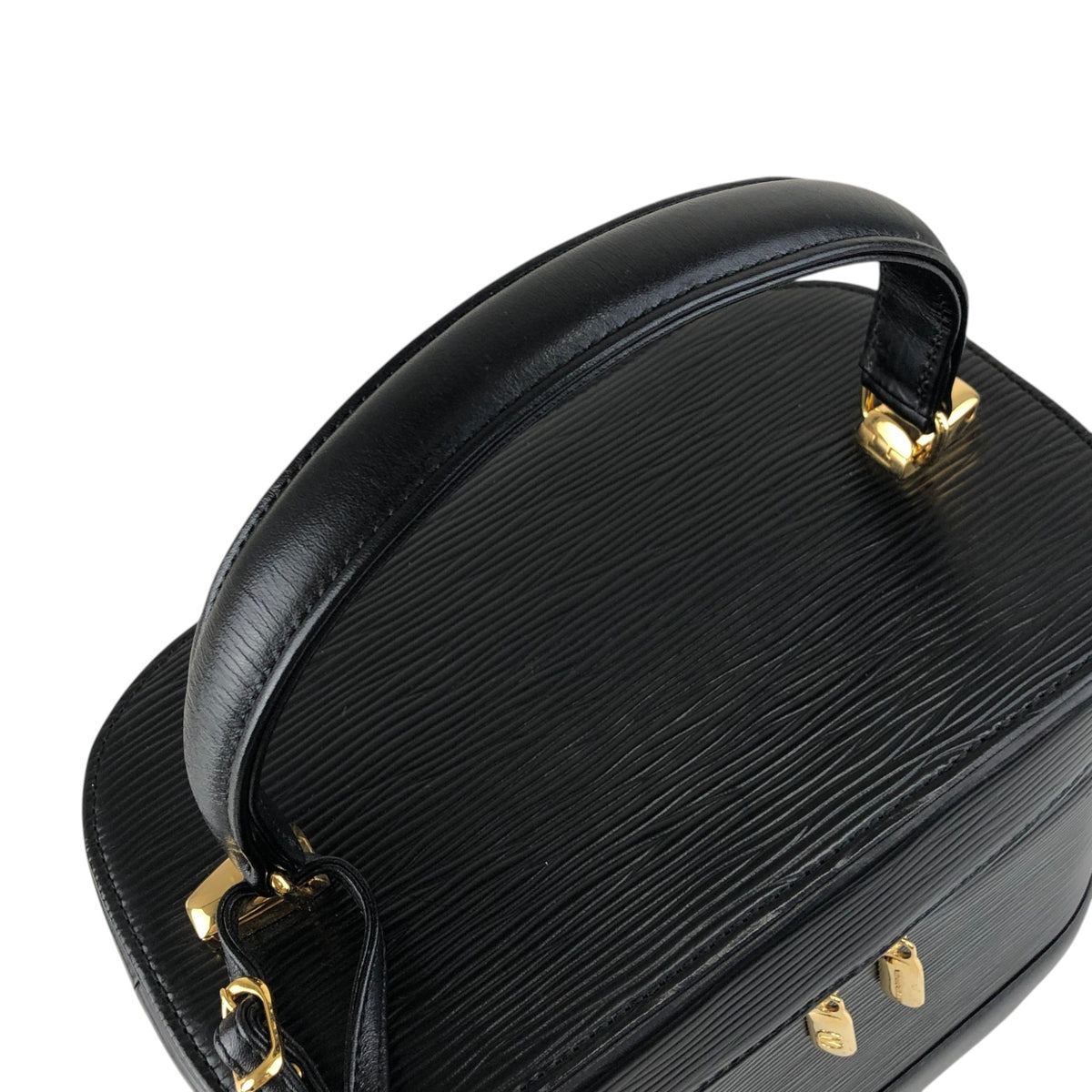 VALENTINO GARAVANI Logo Charm Two-way Handbag Shoulder bag Black Vintage b2wgf5