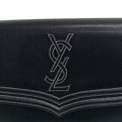 Yves Saint Laurent YSL Logo Shoulder bag Black Vintage wvtdki