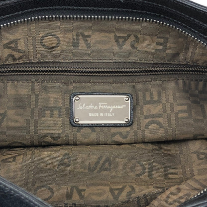 Salvatore Ferragamo Gancini Handbag Black Vintage igucky