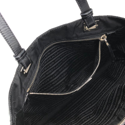 PRADA Tessuto Triangle Logo Totebag Handbag Black Vintage ifsugc