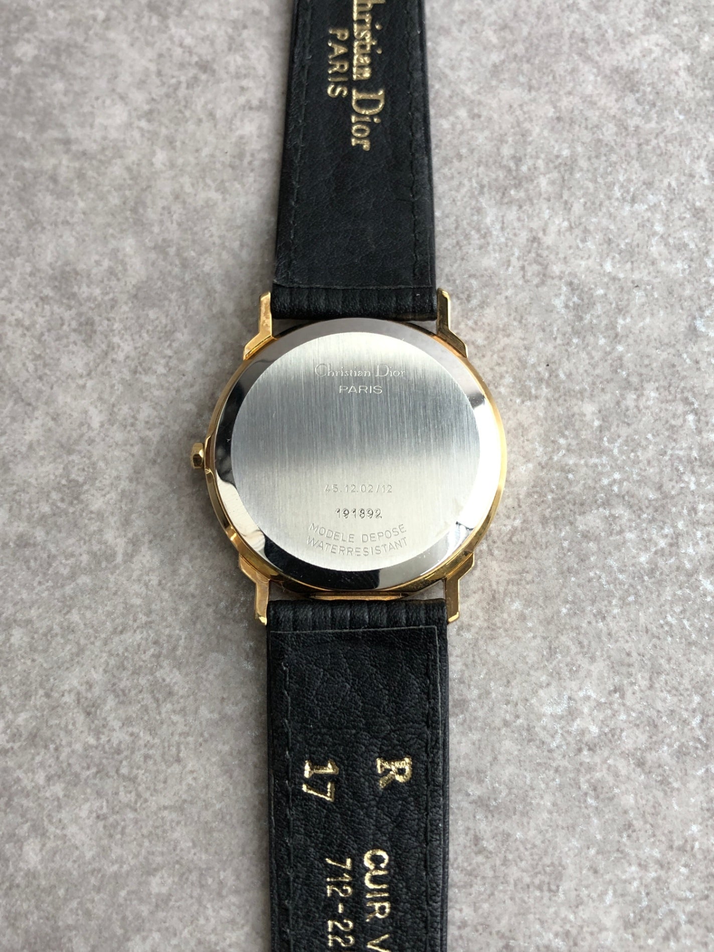 Christian Dior  CD Logo   Watch Gold×Black Vintage 2y2w4k
