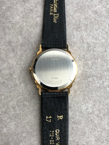 Christian Dior  CD Logo   Watch Gold×Black Vintage 2y2w4k