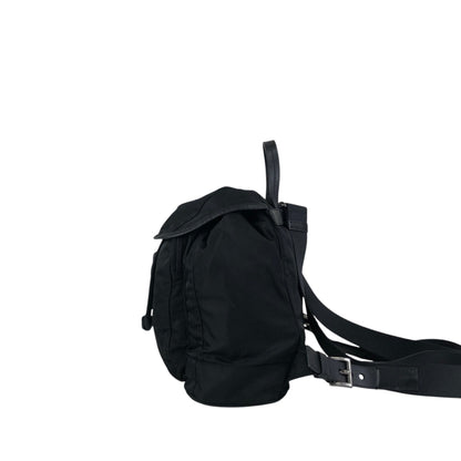 PRADA Tessuto Triangle Logo Backpack Black Vintage 2jwvfk
