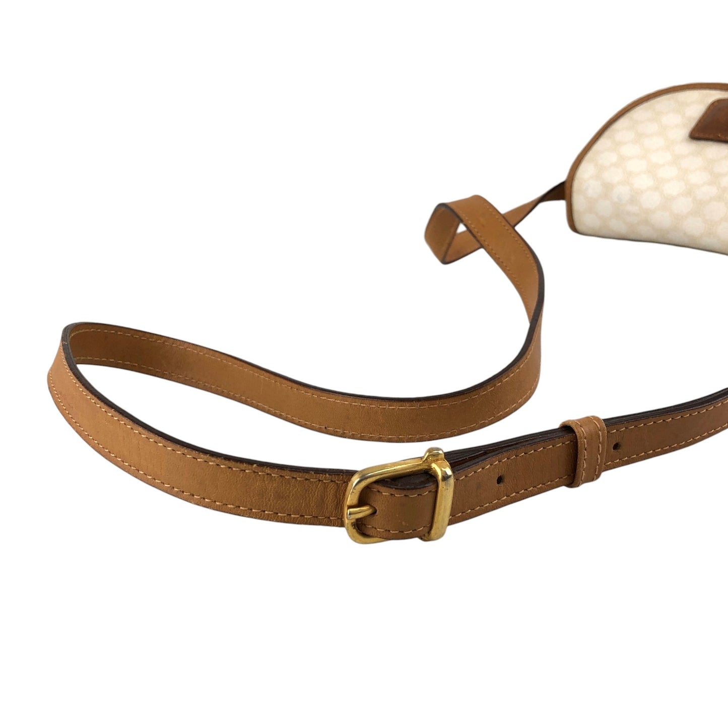 CELINE Macadam Blason Tassel Shoulder bag White Vintage esf7xf
