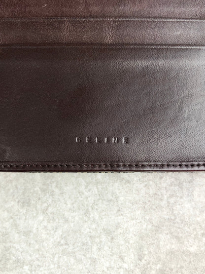 CELINE Blason Folded Wallet Brown Vintage es6cxj