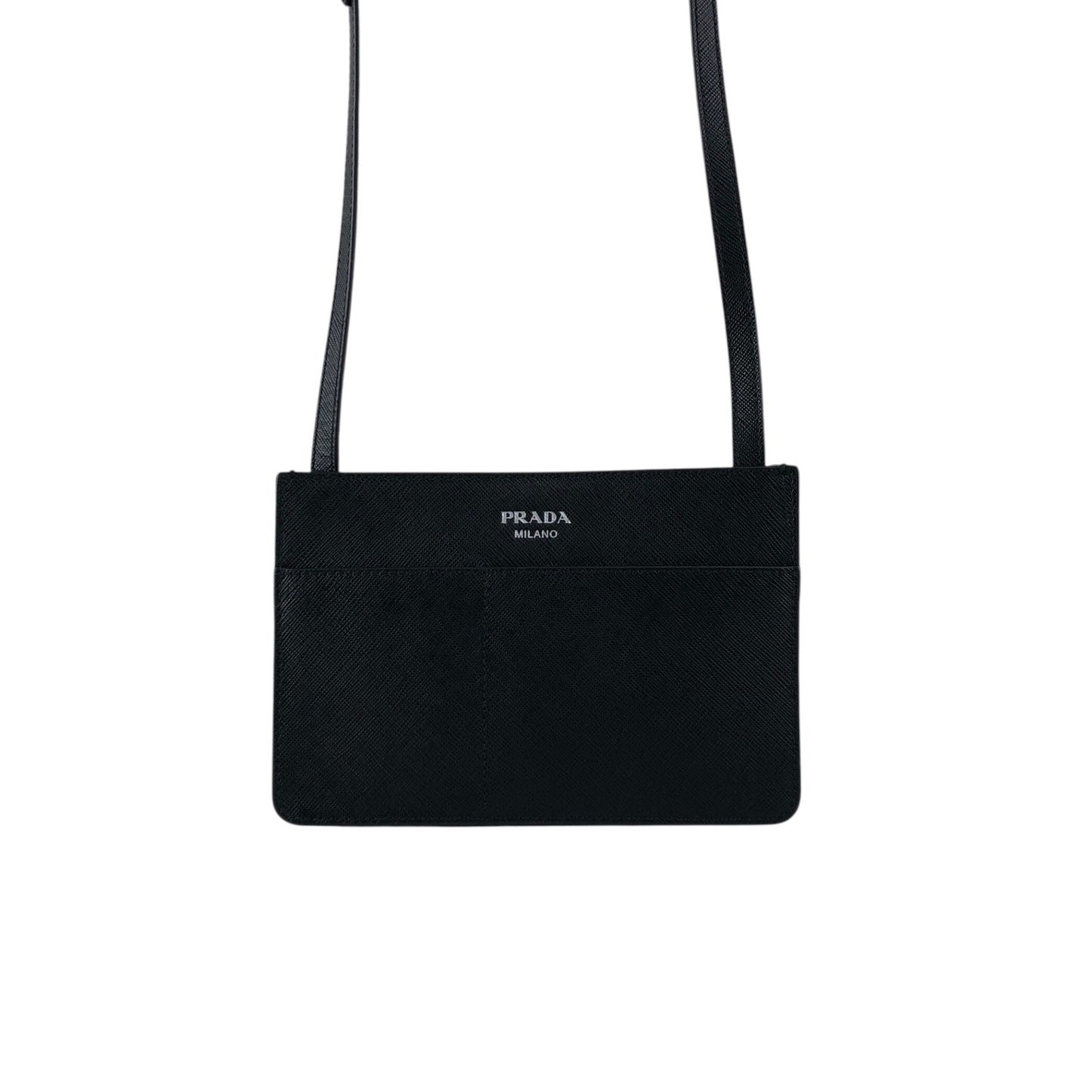 PRADA Logo Small Shoulder bag Black Vintage j8w3eu