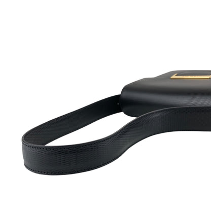 Yves Saint Laurent Logo Shoulder bag Black Vintage avbr5u