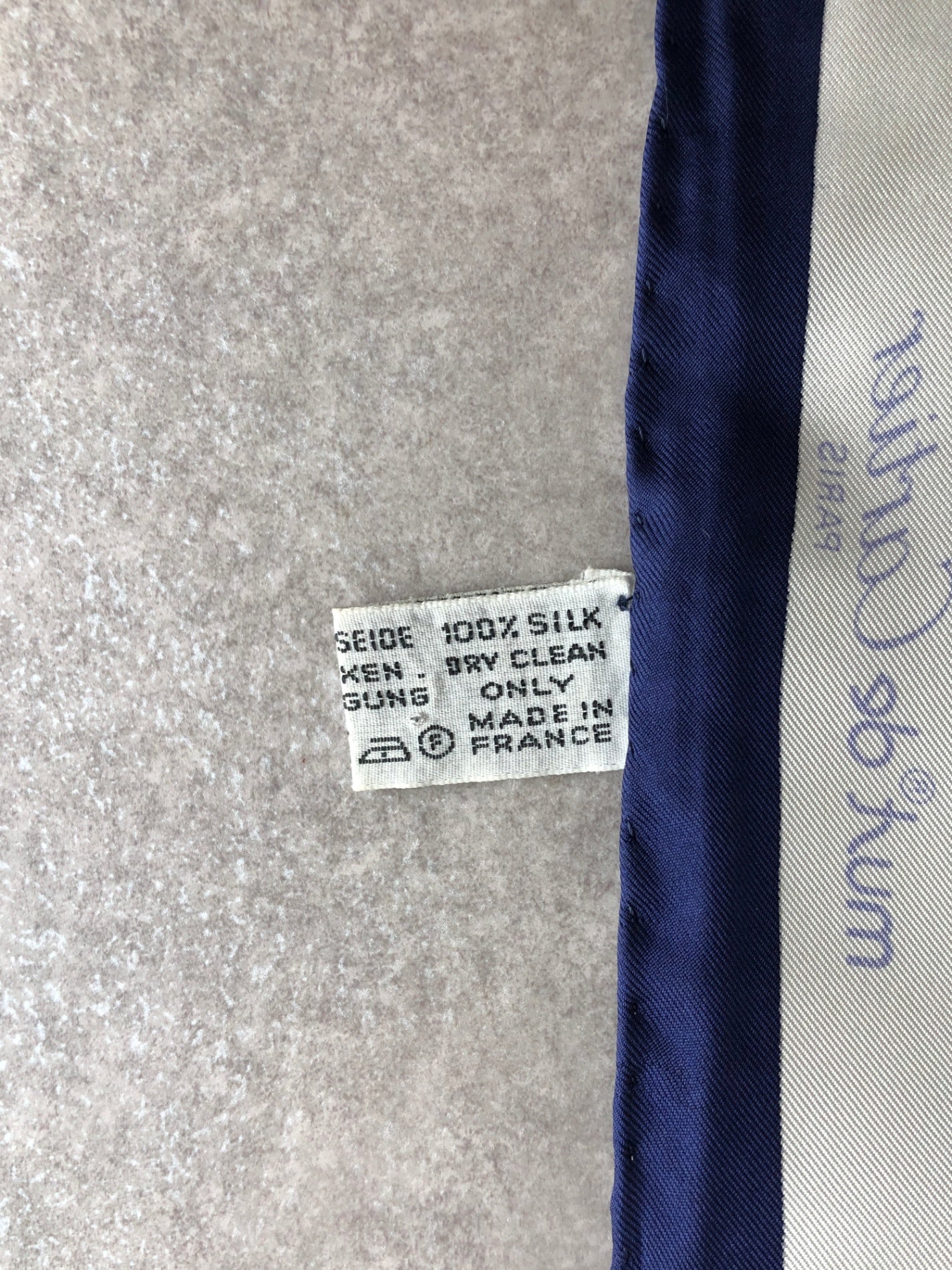 Cartier Scarf Blue×White Vintage xwy6zt