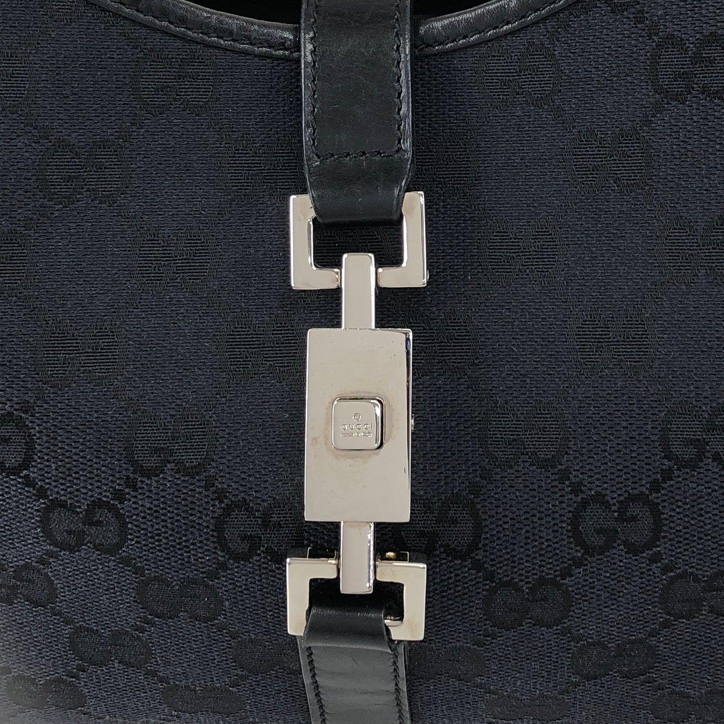 GUCCI Jackie Handbag Totebag Black Vintage xn56ma