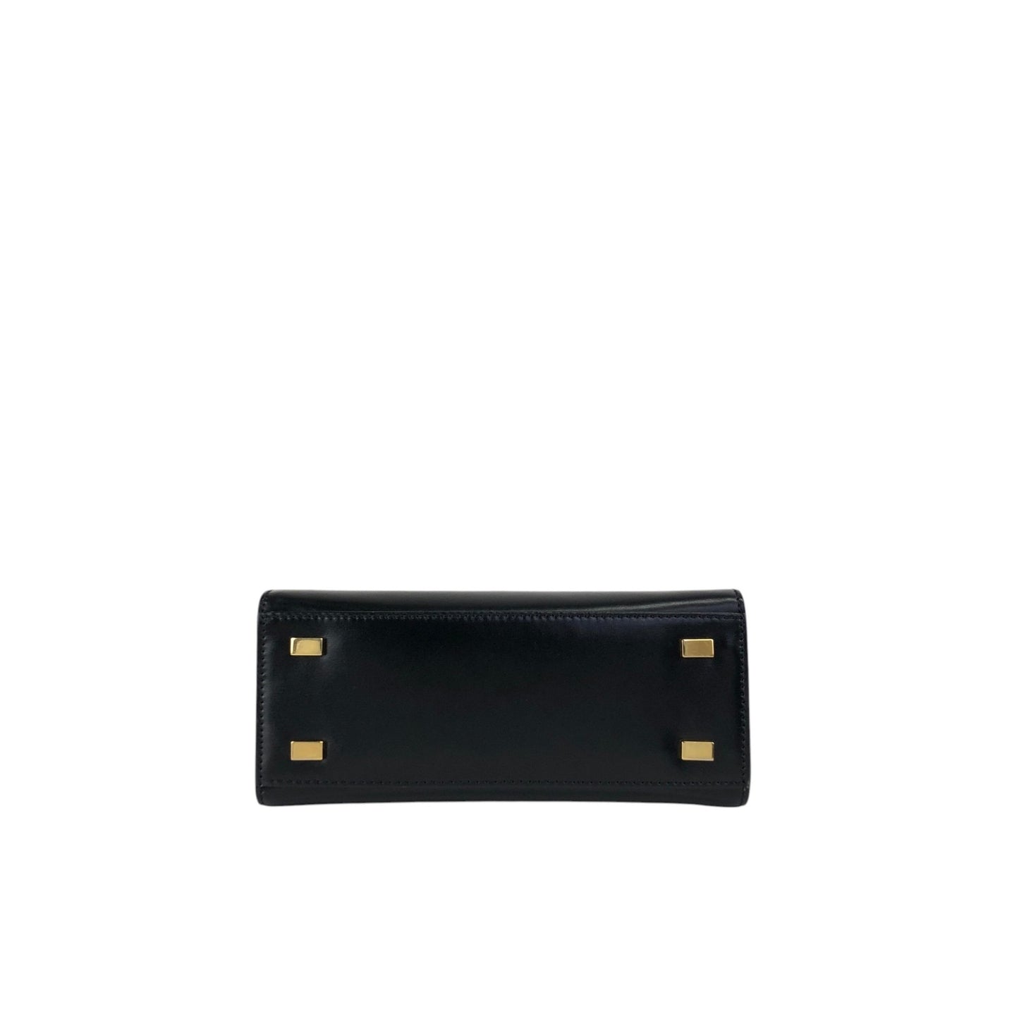 CELINE Gancini Chain Two-way Handbag Shoulder bag Black Vintage ydzyn7