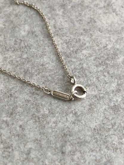 Tiffany & Co. Logo Double Heart SILVER925 Necklace Silver Vintage 5g7hxe