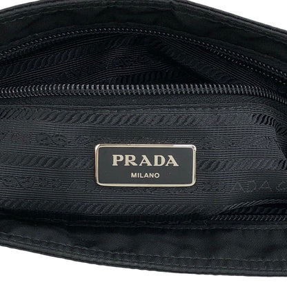 PRADA Tessuto Triangle logo Shoulder bag Black Vintage 4i8cr5