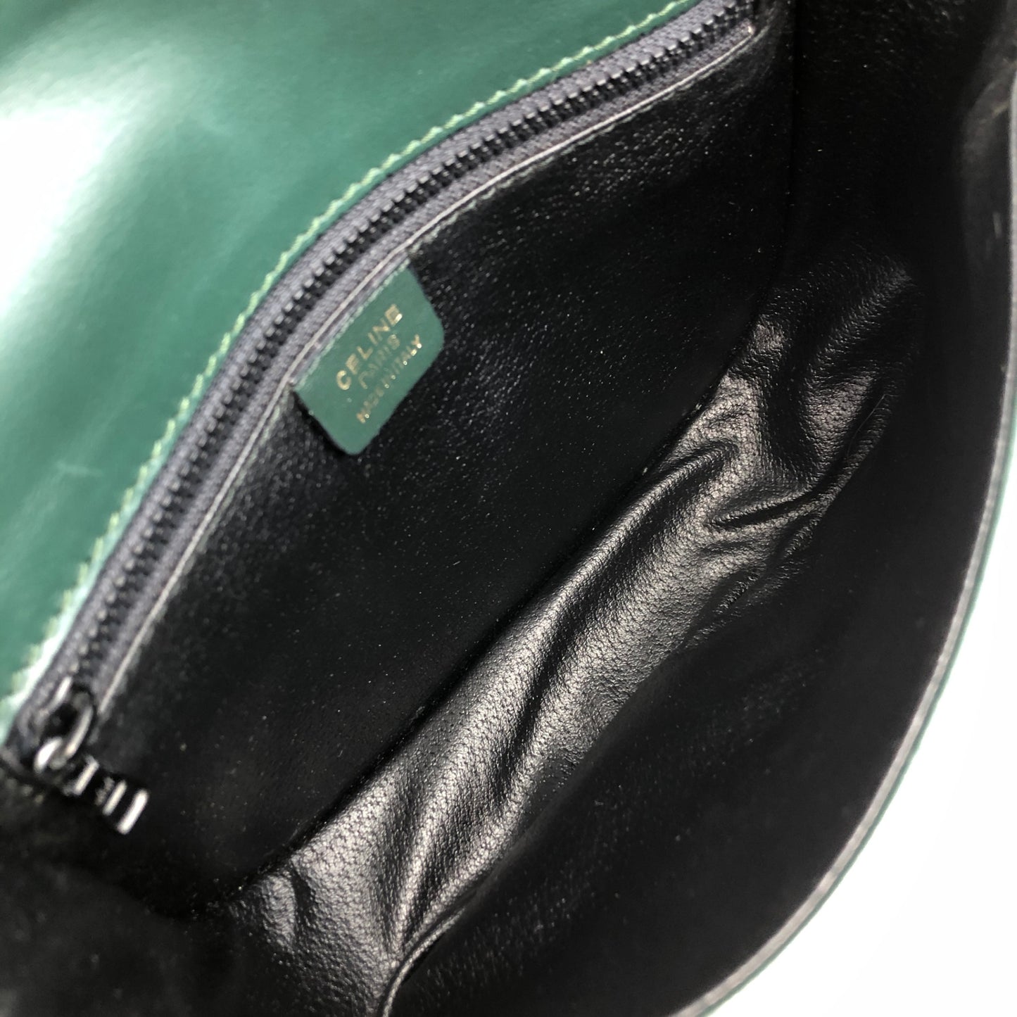 CELINE Gancini Shoulder bag Green Vintage 5xwwza