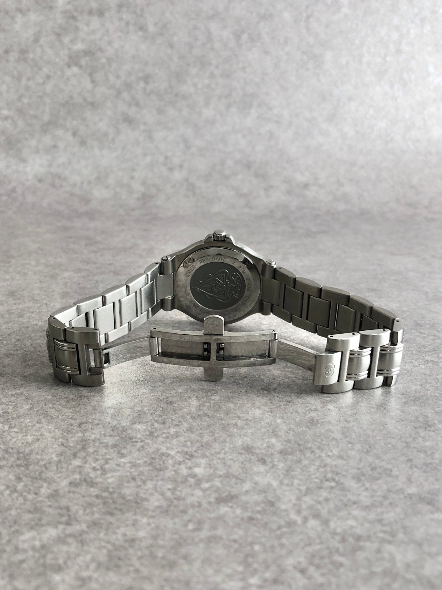GUCCI Logo Quartz Watch Silver 9040M Vintage gtbcth