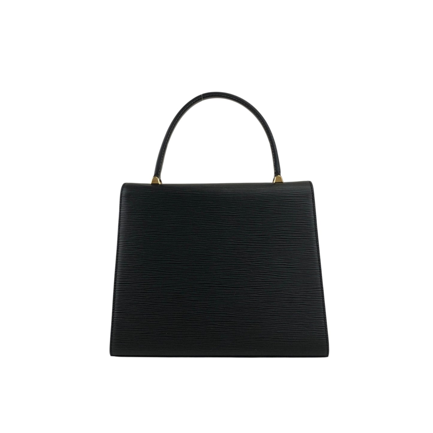 LOUIS VUITTON Epi Turn Lock Handbag Black Vintage 25r47v