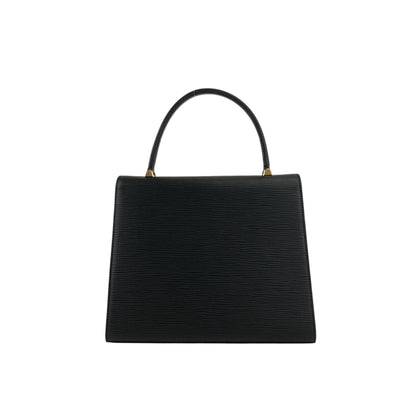 LOUIS VUITTON Epi Turn Lock Handbag Black Vintage 25r47v