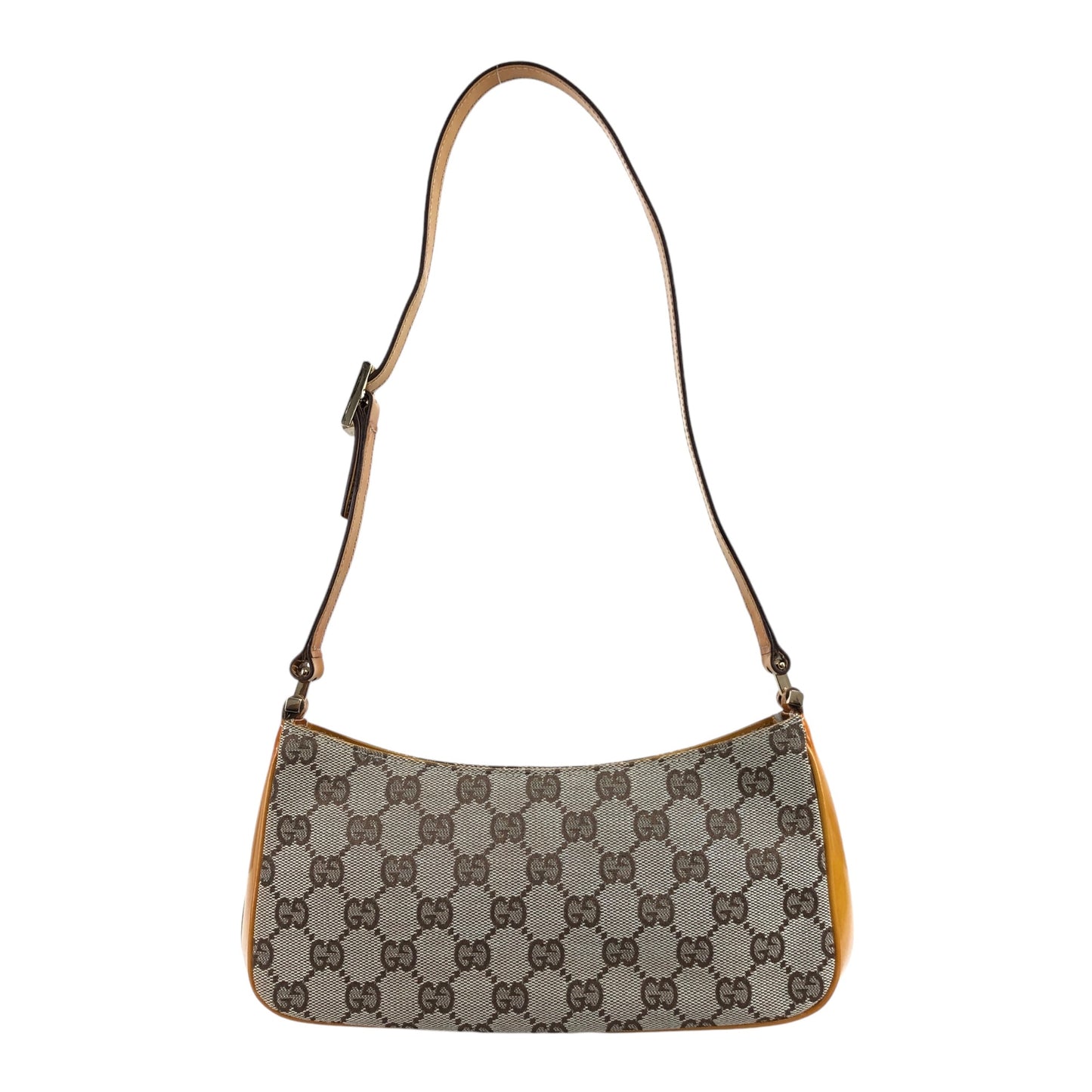 GUCCI GG Canvas Handbag Hobobag Brown Vintage ywkjbz