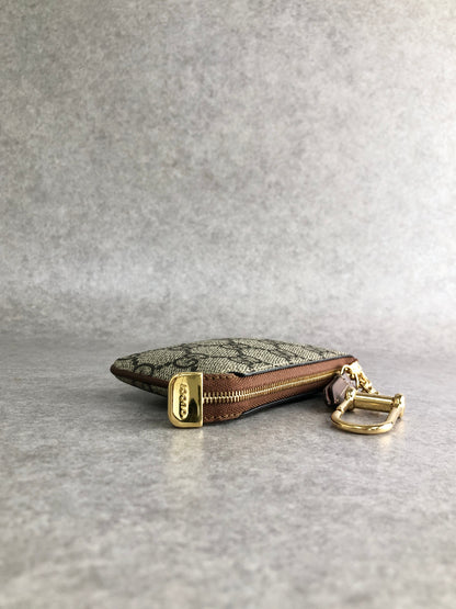 GUCCI GG Pattern Coin Purse Beige Vintage i52dbi