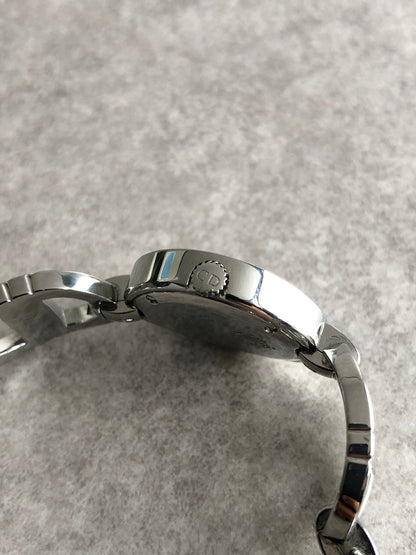 Christian Dior Logo Quartz Watch Silver CD022110 FA4647 Vintage drenb7