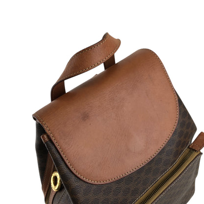 CELINE Macadam Charm Backpack Brown Vintage jz6ee6