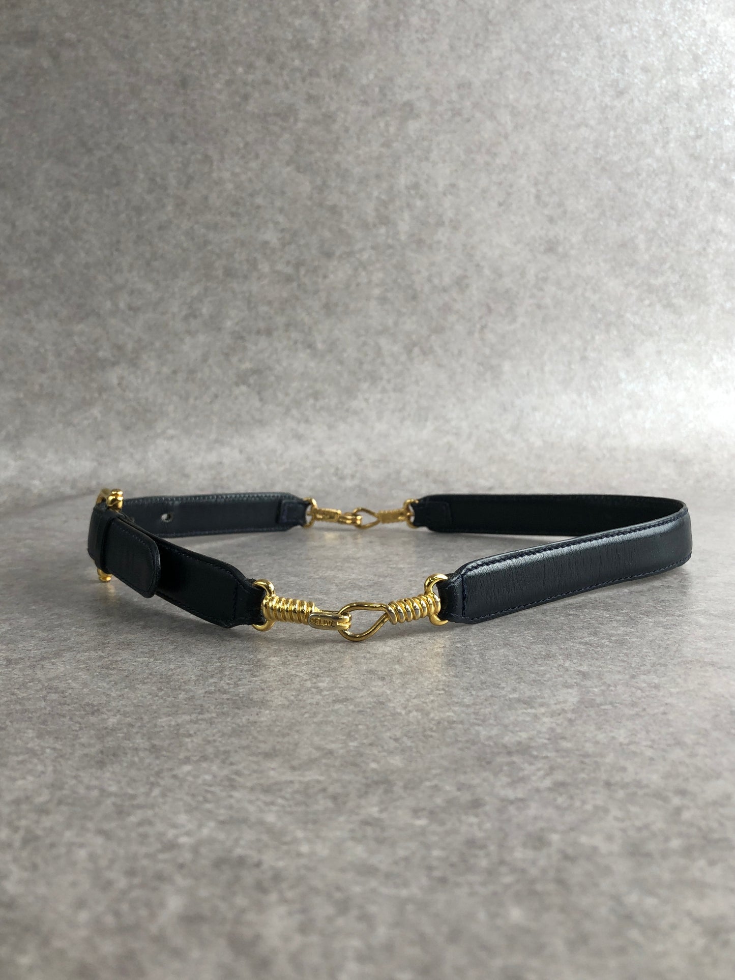 CELINE Belt Navy Vintage s7vnci
