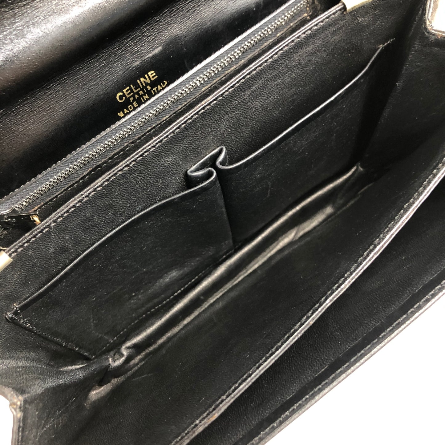 CELINE Horse Carriage Shoulder bag Black Vintage tx4wmy