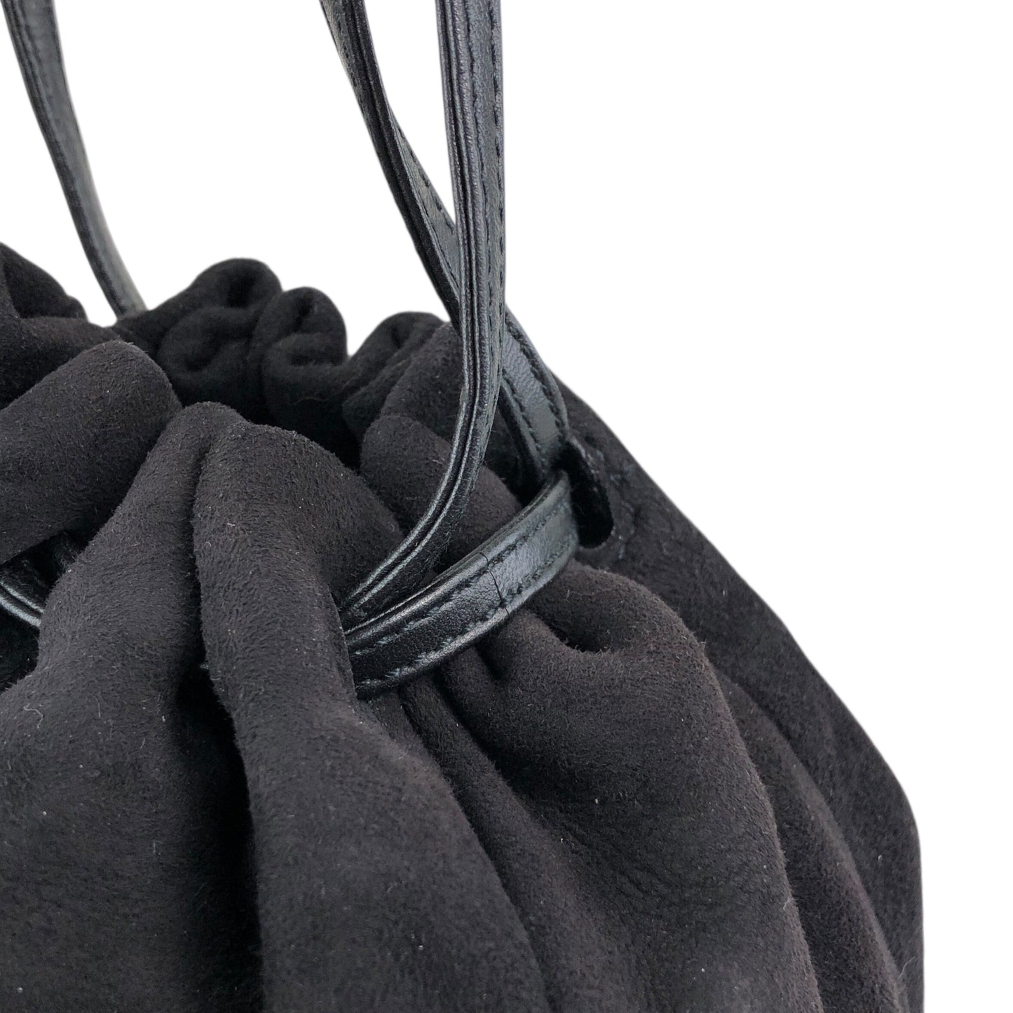 LOEWE Anagram Drawstring Small Handbag Black Vintage ysb4mf