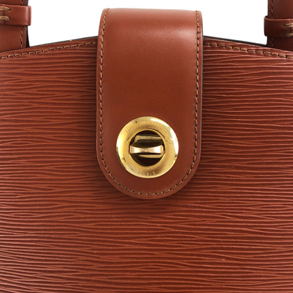 LOUIS VUITTON Epi Turn Lock Shoulder bag Brown Vintage fn4d5c