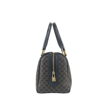 CELINE Macadam Blason Two-way Handbag Shoulder bag Black Vintage a45rtr