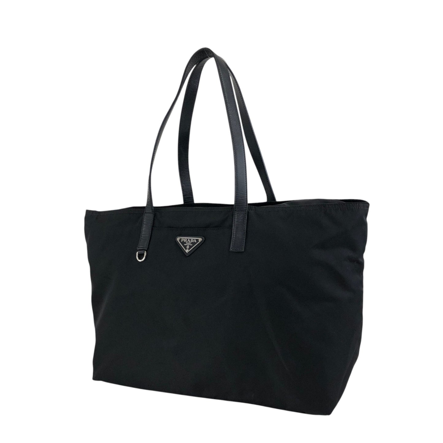 PRADA Tessuto Triangle Logo Totebag Black Vintage mbeuzk