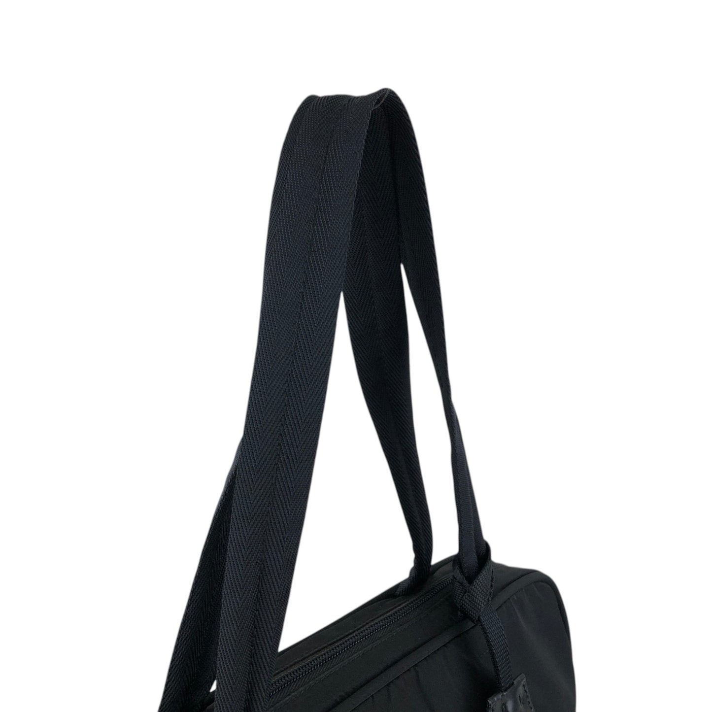 PRADA Tessuto Triangle Logo Totebag Black Vintage mcdeah
