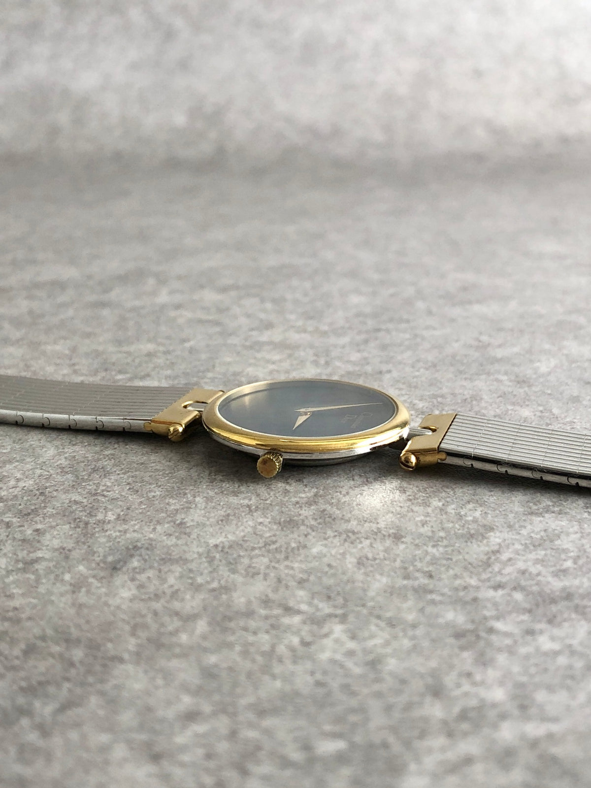 Christian Dior Logo Quartz Watch Silver×Gold 3026 Vintage 3ztkba
