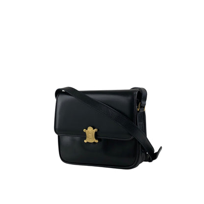 CELINE Triomphe Shoulder bag Black Vintage igefky