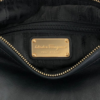 Salvatore Ferragamo Vala Ribbon Chain Shoulder bag Black Vintage j65jf8