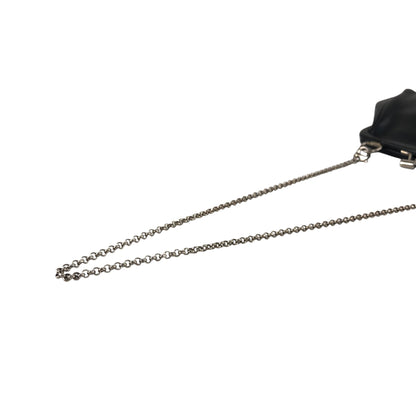 Salvatore Ferragamo Vala Metal Clasp Chain Shoulder bag Black Vintage yntg52
