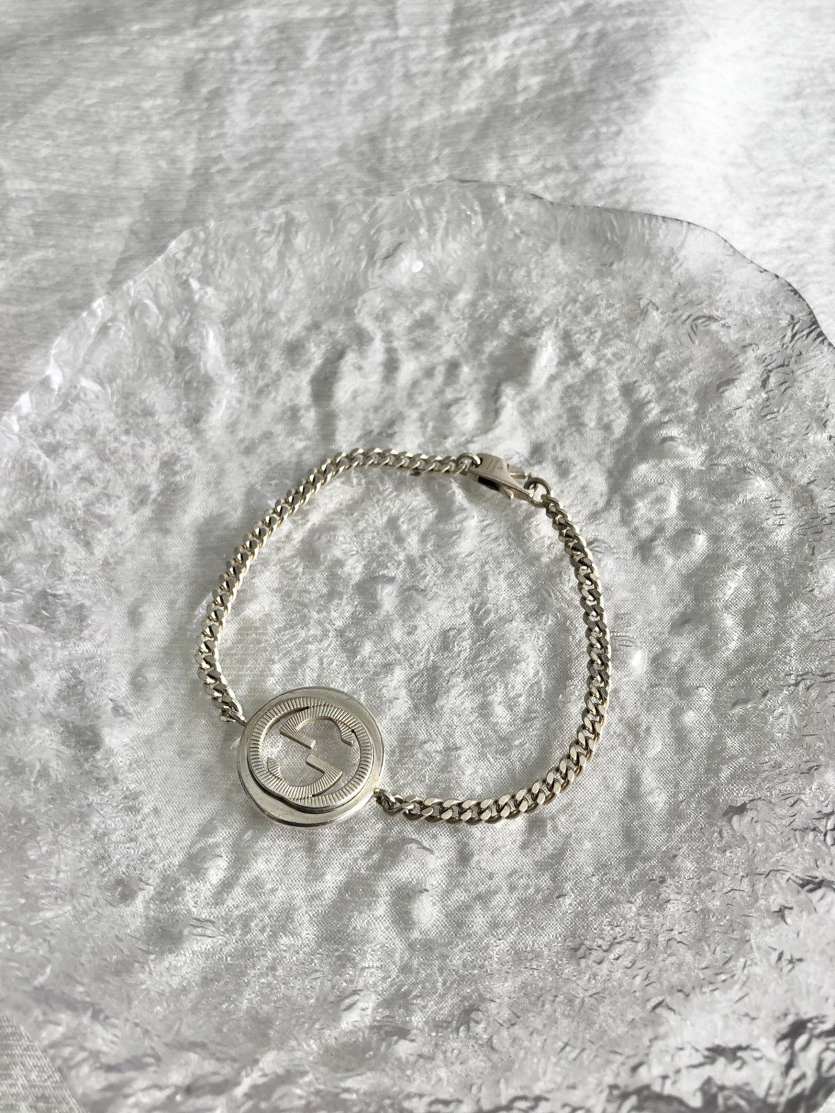 GUCCI Interlocking SILVER925 Bracelet Silver Vintage hmwmgs